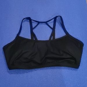 Black Strappy Sports Bra